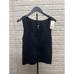 A New Day Womens Seamless Scoop Neck Tank Top Black Size L W95G9L